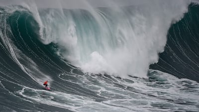 High-adrenalin action from the Big Wave Challenge at Praia do Norte in Nazare, northern Portugal. AFP