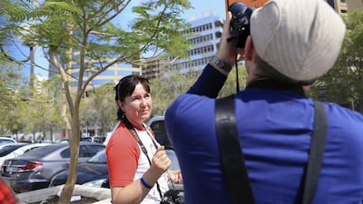Corinna Harrison, the owner of Hairy Goat, which takes people on walking photography tours of Dubai. Sarah Dea / The National