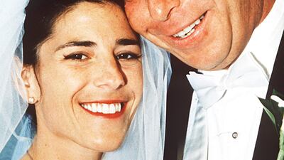 Tony Rodham Clinton, the brother of Hillary Rodham Clinton, and Nicole Boxer, the daughter of senator Barbara Boxer, during their wedding on May 28, 1999 at the White House. Getty