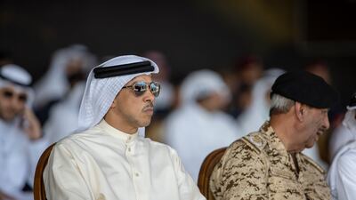 Sheikh Mansour watches the drill.