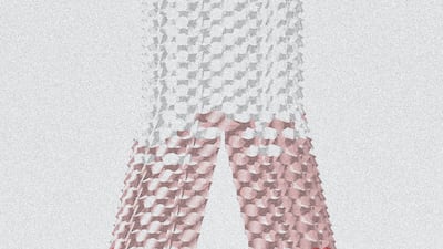 A gradient diagram of AAU Anastas's installation, While We Wait (2017).