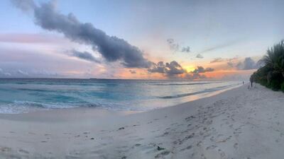 If you don't leave with a panoramic photo of the sunset, were you even in the Maldives? Farah Andrews / The National