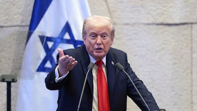 US President Donald Trump told the Knesset the Middle East would 'soon be a magnificent region'. Reuters