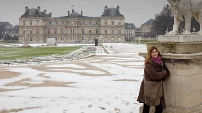 Janine di Giovanni bears the cold to be in the romantic Luxembourg Gardens.
