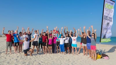 Try the beach fitness classes as part of the Get Driver Fit programme in advance of Yasalam 2016. Courtesy Flash Entertainment