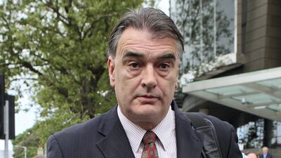 British journalist Ian Bailey leaves after attending a hearing at the Criminal Courts of Justice in Dublin. AFP PHOTO/Peter Muhly