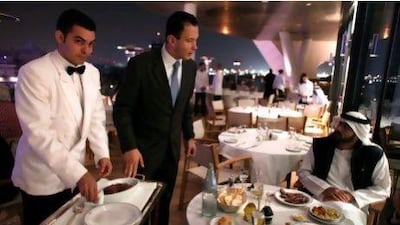 Patrons enjoy the service at Cipriani Yas Island.
