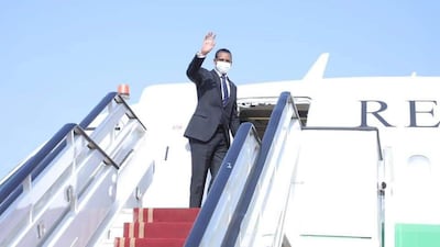 Gen Mohamed Dagalo, the head of the Rapid Support Forces and deputy head of the Sovereign Council, at the Khartoum airport en route to the Russian capital Moscow. Photo: Rapid Support Forces