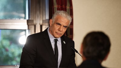 Israeli opposition leader Yair Lapid says a two-state solution is not high on his agenda. EPA