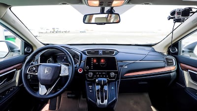 Hard plastics dominate the HR-V's interior. Victor Besa / The National