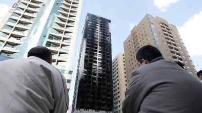 Apart from the property, many cars parked in the vicinity of Al Baker Tower in Sharjah were also destroyed in the fire.