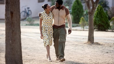 Idris Elba (Nelson Mandela) and Naomie Harris (Winnie Mandela) worked closely together in Mandela: Long Walk to Freedom. Courtesy The Weinstein Company