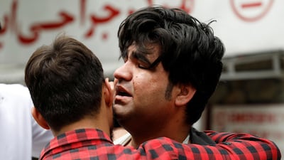 A man injured in a blast reacts at a hospital after treatment in Kabul, Afghanistan. REUTERS
