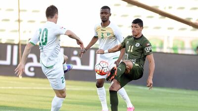 Al Shabab, in dark green, were too strong for Emirates. Courtesy AGL