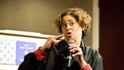 The actress Anna Deveare Smith performs at NYU Abu Dhabi.
