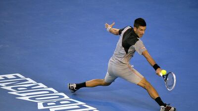 Novak Djokovic with play Argentine Leonardo Mayer in the second round at the Australian Open. Franck Robichon / EPA