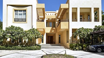 The villa in Emirates Hills rents for Dh2million per year.