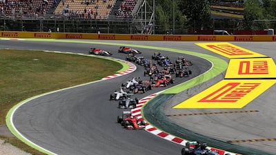 Nico Rosberg of Mercedes leads the field at Sunday's Spanish Grand Prix. He won the race. Clive Mason / Getty Images / May 10, 2015
