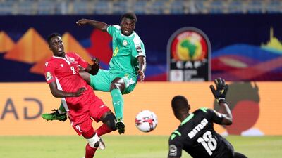Senegal's M'Baye Niang shoots at goal. Reuters