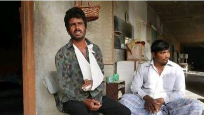 Mohammed Majnu Mia ( left ) and Badshah Khan ( right ) from Bangladesh at the labour camp in Dibba in Fujairah.