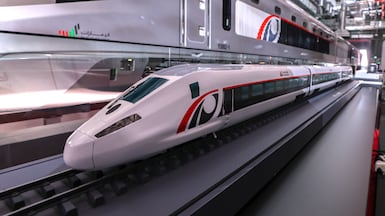 Etihad Rail's Al Faya Depot in Abu Dhabi. Rail connectivity will deepen links between the six GCC countries. Victor Besa / The National