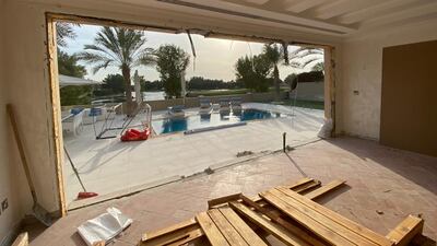Dubai resident Sophie Murphy broke down an exterior wall at her Jumeriah Golf Estates home. Photo: Sophie Murphy