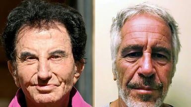 Former French culture minister Jack Lang, left, quit the presidency of the Arab World Institute after the release of further files into the affairs of financier Jeffrey Epstein AFP