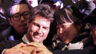 In South Korea to promote his film Jack Reacher, Tom Cruise declined to do a Gangnam Style dance. Ahn Young-Joon / AP Photo