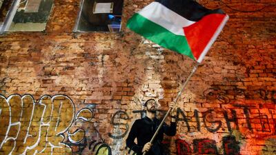 A pro-Palestine demonstration in Sao Paulo, Brazil. AFP
