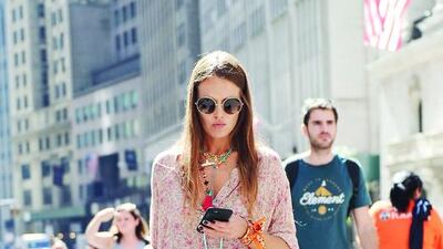 Guests outside the Diesel Black Gold show during New York Fashion Week in September 15. Daniel Zuchnik / Getty Images