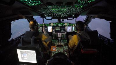 Onboard the Airbus Military A400M MRTT during the Dubai Airshow 2013. Christopher Pike / The National