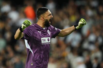 Giorgi Mamardashvili of Valencia and Georgia is up for the Lev Yashin award. Getty Images
