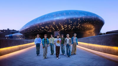 K-pop’s Enhypen will host fans for a two-night stay at the Zaha Hadid-designed Dongdaemun Design Plaza as part of Seoul Fashion Week. Photo: Airbnb