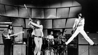 From left, The Who's John Entwistle, Roger Daltrey, Keith Moon and Pete Townshend in 1973. Michael Ochs Archives / Getty Images