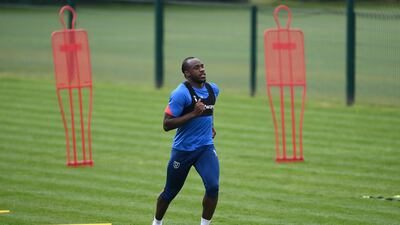 West Ham attacker Michail Antonio training session ahead of their game against Eintracht Frankfurt. Getty