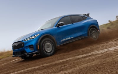 The Mustang Mach-E Rally shows how Ford has already taken its Mustangs into off-road territory. Photo: Ford