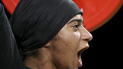 Ayesha Al Balooshi, 26, competes in the weightlifting during the 2016 Rio Olympics. Stoyan Nenov / Reuters