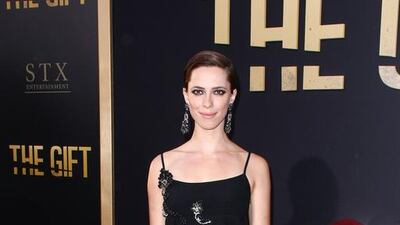 Rebecca Hall in Prada at the Los Angeles premiere of The Gift. Photo by John Salangsang/Invision/AP