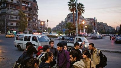 The students begin their preparations for their US studies in Damascus.