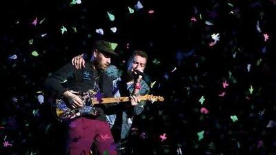 Coldplay perform in Abu Dhabi last New Year's Eve. Delores Johnson / The National