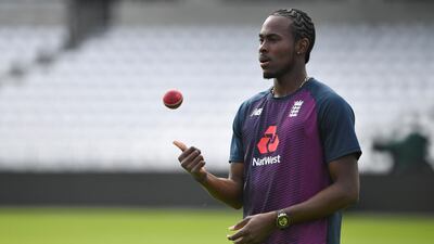 England's Jofra Archer prepares to bowl. AFP