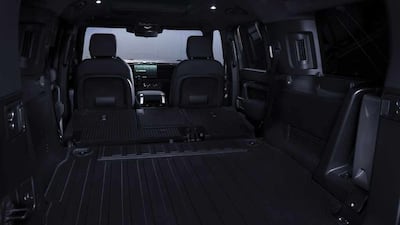 Inside the 130 Outbound, seats down