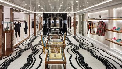 The designers showcased their couture collection at their Old Bond Street store designed by Gwenael Nicolas. Courtesy Dolce & Gabbana