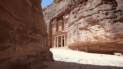 Jordan's ancient city of Petra is pictured empty of tourists amid the Covid-19 pandemic crisis. AFP