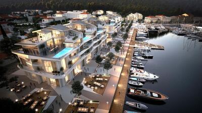 The Portonovi development is on Boka Bay, an inlet between the foot of Mount Orjen and the shores of the Adriatic Sea. Courtesy Henry Wiltshire International
