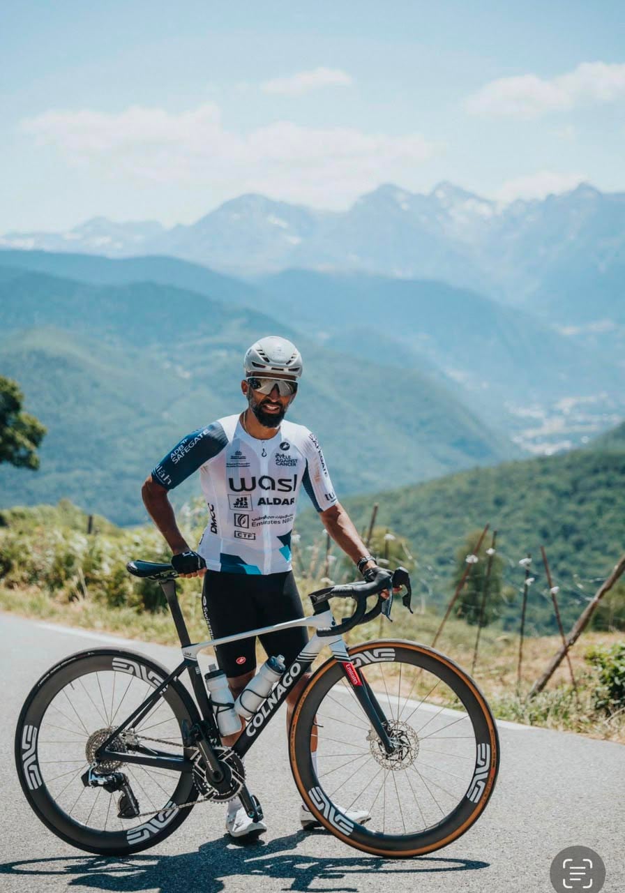 Image linked from the original feed: Cyclists battle illness and dodge wildfires in daunting charity ride from Barcelona to Paris