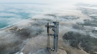 SpaceX Starship's full stack is seen on its launchpad near Brownsville, Texas, US, on January 9, 2023. Reuters