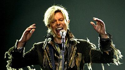 British singer David Bowie performs as part of his A Reality Tour in 2004. David W Cerny / Reuters