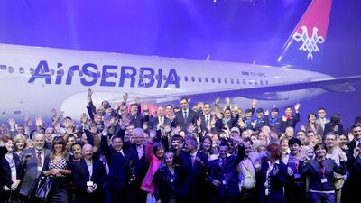 Air Serbia launch. Etihad has a 49 per cent stake in the airline. Photo courtesy Etihad