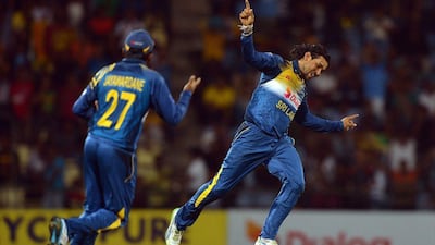 Tillakaratne Dilshan celebrates after dismissing South Africa's Vernon Vilander in Sri Lanka's ODI victory on Wednesday. Ishara S Kodikara / AFP / July 9, 2014